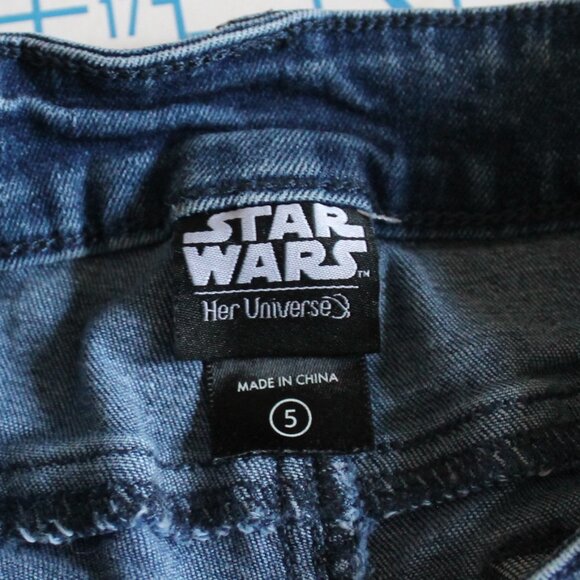 Star Wars Her Universe Han Solo Millenium Falcon Flare Retro Jeans, Jr. 5 - Picture 6 of 11